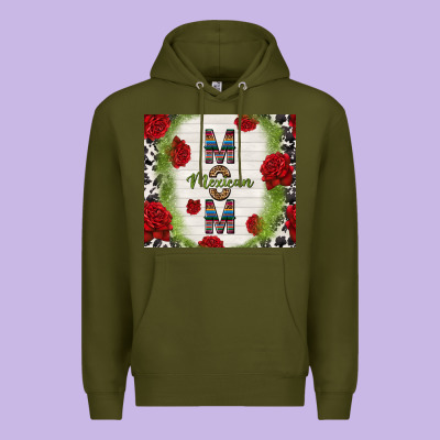 Mexican Mom With Roses Premium Hoodie Designed By Tumblerdesignbyshophia