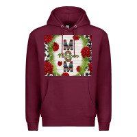 Burgundy mexican mom with roses Premium Hoodie - TumblerDesignByShophia