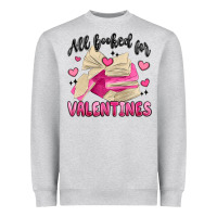 Heather Grey all booked for valentines Heavyweight Sweatshirt - MaliasSmallBusiness