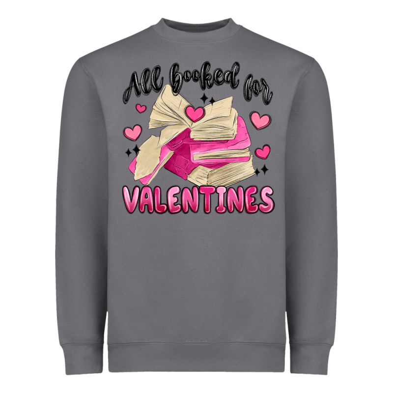 All Booked For Valentines Heavyweight Sweatshirt by MaliasSmallBusiness | Teevron