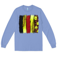 Colony Blue softball brushstroke Long Sleeve Tee - NancyCooperArtShop