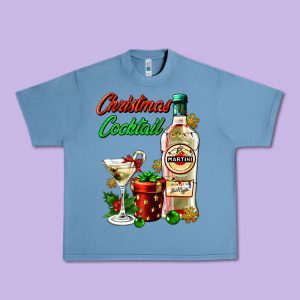 Christmas Cocktail Martini And Gift Urban Heavy Tee Designed By Adodesignshop
