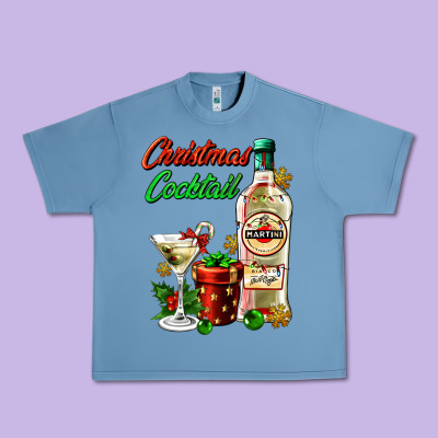 Christmas Cocktail Martini And Gift Urban Heavy Tee Designed By Adodesignshop