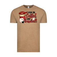 Vintage Coffee i run on coffee and baseball Vintage Tee - MaliasSmallBusiness