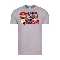 I Run On Coffee And Baseball Vintage Tee | Teevron