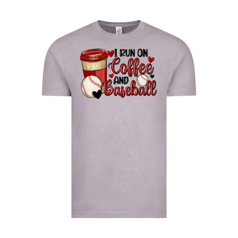 I Run On Coffee And Baseball Vintage Tee by MaliasSmallBusiness | Teevron