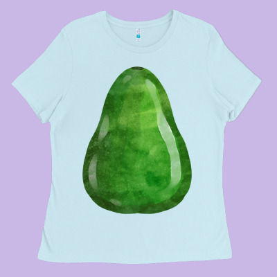 Avocado Fa Element Ladies Tee Designed By Fadigitalartstudio