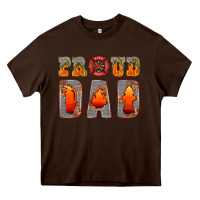 Chocolate Brown proud dad Heavy Core Tee - HRA Design Shop
