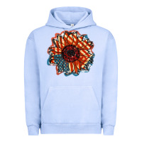 Pigment Grape Ice American Flag sunflower 4th of july Urban Hoodie - FaDigitalArtStudio