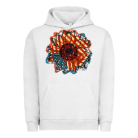 Pigment Lunar Rock American Flag sunflower 4th of july Urban Hoodie - FaDigitalArtStudio