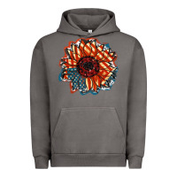 Pigment Tornado American Flag sunflower 4th of july Urban Hoodie - FaDigitalArtStudio