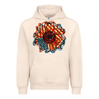 Sandshell American Flag sunflower 4th of july Urban Hoodie - FaDigitalArtStudio