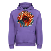 Tulip American Flag sunflower 4th of july Urban Hoodie - FaDigitalArtStudio