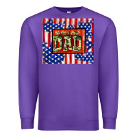 Purple world best dad Premium Sweatshirt - TumblerDesignByShophia