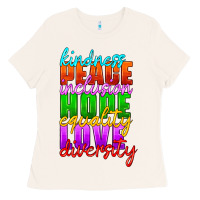 Bone kindness peace inclusion hope equality love diversity Ladies Tee - HRA Design Shop