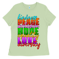 Matcha kindness peace inclusion hope equality love diversity Ladies Tee - HRA Design Shop