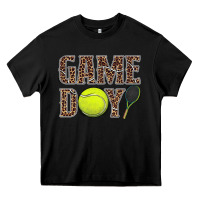 Black tennis game day Heavy Core Tee - BarkalooDesign