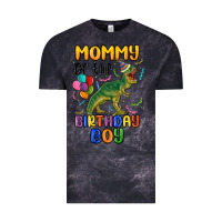 Cloud Black mommy of the birthday boy Vintage Tee - MaliasSmallBusiness
