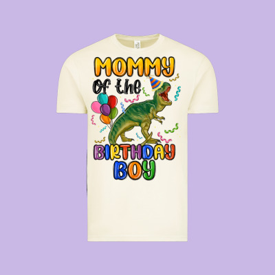 Mommy Of The Birthday Boy Vintage Tee Designed By Maliassmallbusiness