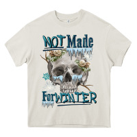 Cream not made for winter skull Heavy Core Tee - FaDigitalArtStudio