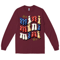 Burgundy American mini Long Sleeve Tee - NancyCooperArtShop