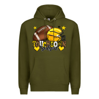 Army Green Touchdown season American Football yellow team Premium Hoodie - HowdyJamesFarm
