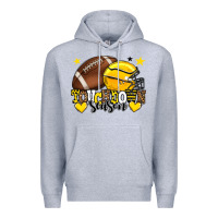 Heather Grey Touchdown season American Football yellow team Premium Hoodie - HowdyJamesFarm