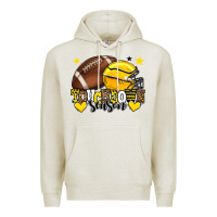 Oatmeal Heather Touchdown season American Football yellow team Premium Hoodie - HowdyJamesFarm