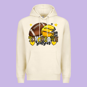 Touchdown Season American Football Yellow Team Premium Hoodie Designed By Howdyjamesfarm
