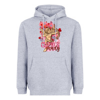 Heather Grey Cupids candy with candies Valentine's Day Heavyweight Hoodie - HowdyJamesFarm