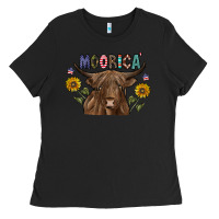 Black Moorica Ladies Tee - CowhideDigitalArt