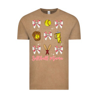 Vintage Coffee softball coquette bow Vintage Tee - JahusDesignShop