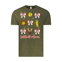Vintage Olive softball coquette bow Vintage Tee - JahusDesignShop