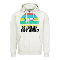 Oatmeal Heather Do You Even Lift Bro Zipper Hoodie - Bettercallsaul