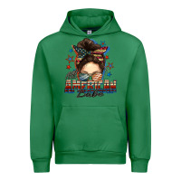 Emerald american babe messy bun Urban Hoodie - FaDigitalArtStudio