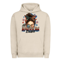 Pigment French Oak american babe messy bun Urban Hoodie - FaDigitalArtStudio