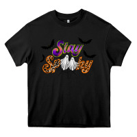 Black stay spooky Heavy Core Tee - RacoonDesign