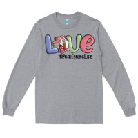 Heather Grey love real estate life Long Sleeve Tee - MaliasSmallBusiness