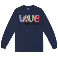 Navy love real estate life Long Sleeve Tee - MaliasSmallBusiness