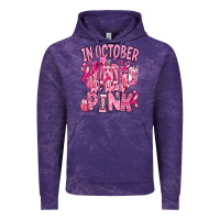 Cloud Purple in october we wear pink american football Vintage Hoodie - RanaPortraitStore
