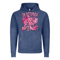In October We Wear Pink American Football Vintage Hoodie | Teevron