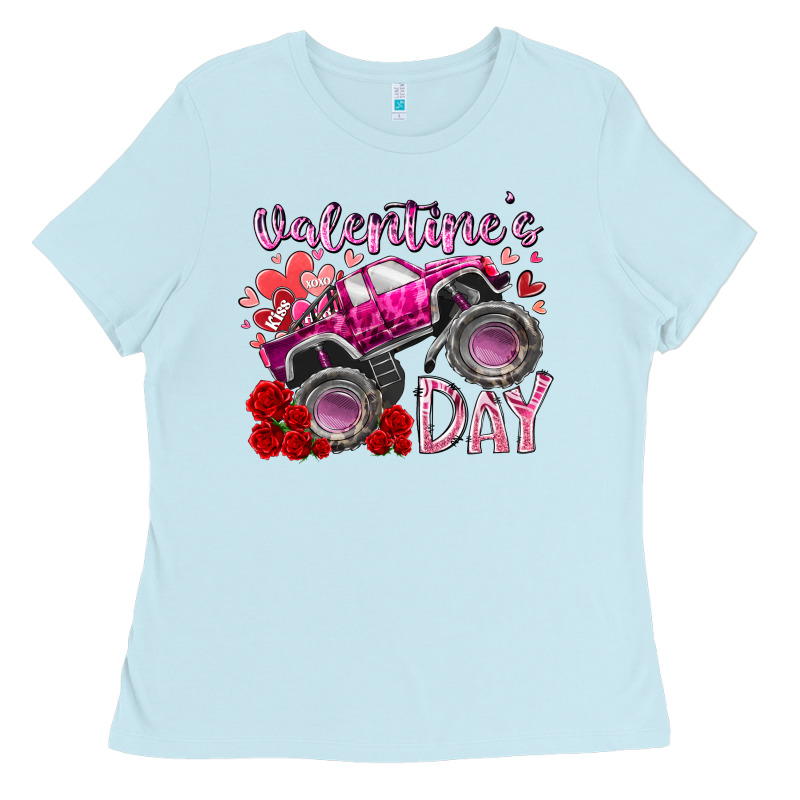 Valentines Day Monster Truck Ladies Tee by RacoonDesign | Teevron