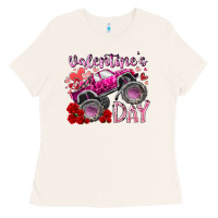 Bone valentines day monster truck Ladies Tee - RacoonDesign