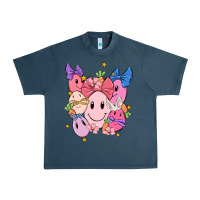 Midnight Navy soft pink easter Urban Heavy Tee - MaliasSmallBusiness