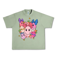 Oil Green soft pink easter Urban Heavy Tee - MaliasSmallBusiness