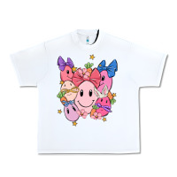 White soft pink easter Urban Heavy Tee - MaliasSmallBusiness
