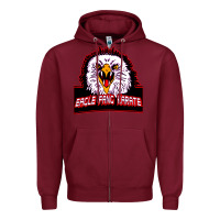 Burgundy Eagle Fang Karate Zipper Hoodie - Bettercallsaul