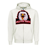 Oatmeal Heather Eagle Fang Karate Zipper Hoodie - Bettercallsaul