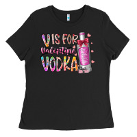Black vis for valentine vodka Ladies Tee - RacoonDesign