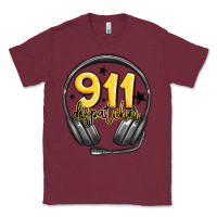 Burgundy 911 dispatcher Classic Tee - MaliasSmallBusiness